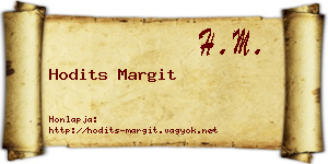Hodits Margit névjegykártya
